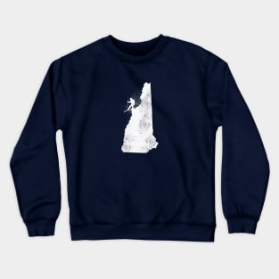 Ski New Hampshire Skier Distressed Illustration Crewneck Sweatshirt